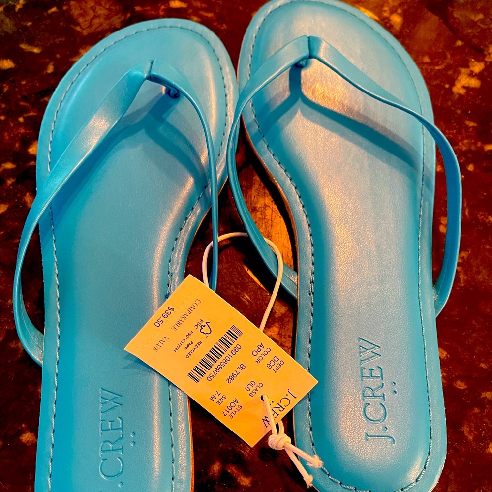 Flip Flops J.Crew Brand New Blue size 7-8-9